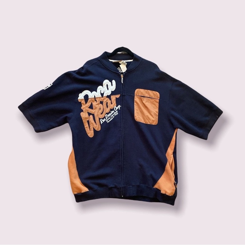 RocaWear Denim Co. LIMITED Short Sleeve Hooded Sweatshirt